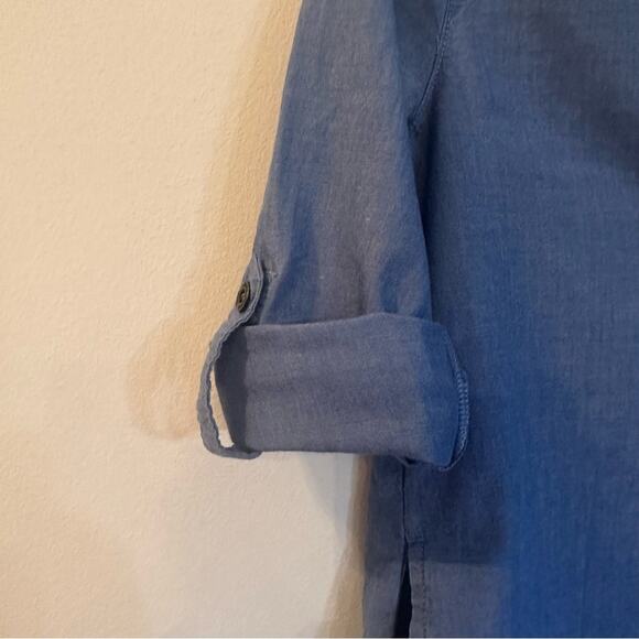 Girls Denim Tunic Sz 4-5T Jean Top Chambray Pullover Top - Picture 3 of 7